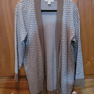 Michael Kors Brown Long Cardigan Sweater